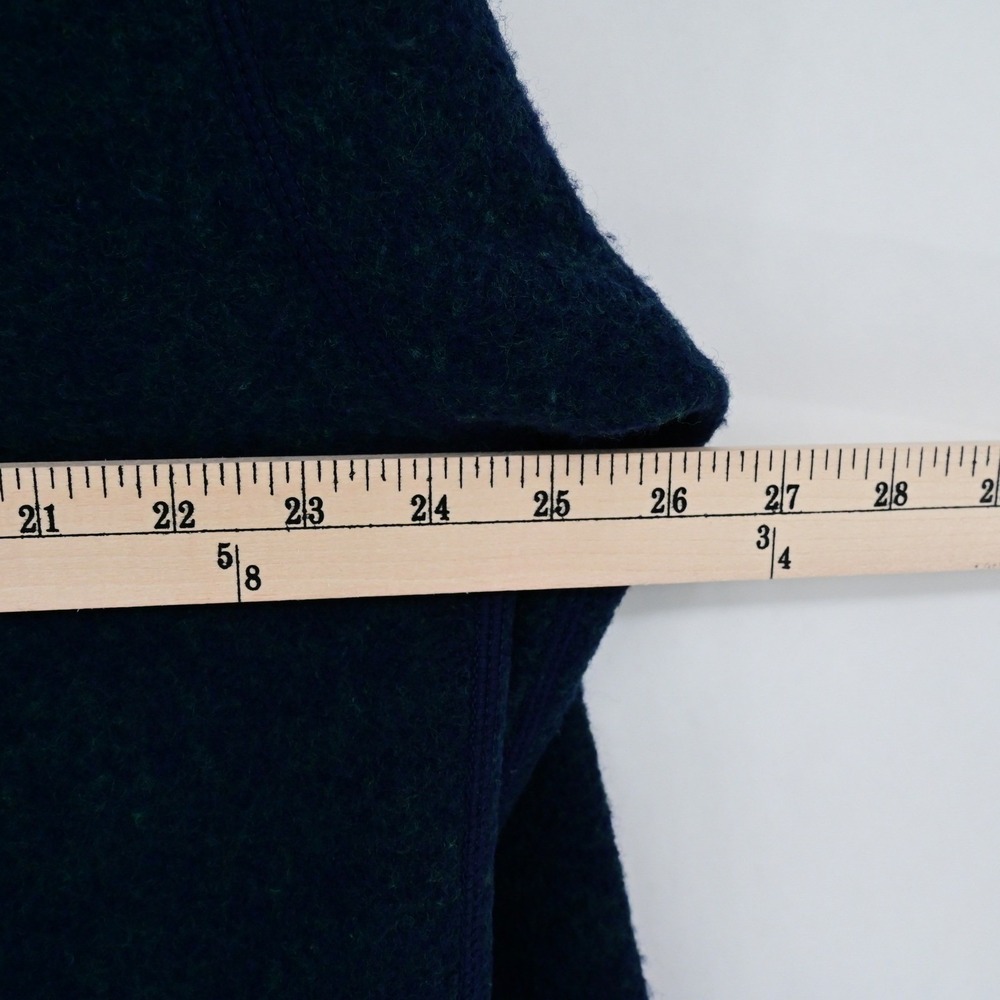 VTG Lands End 100% Wool Preppy Boiled Cardigan Jacket Navy Green SZ 16 Hong Kong - Picture 11 of 13